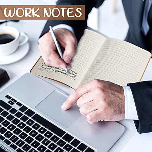 Seajan 96 Pack Back to School A5 Kraft Paper Notebooks 8.3 x 5.5 Inch Journal Lined Notebook Bulk for Office Students School Classroom Writing Work Supplies