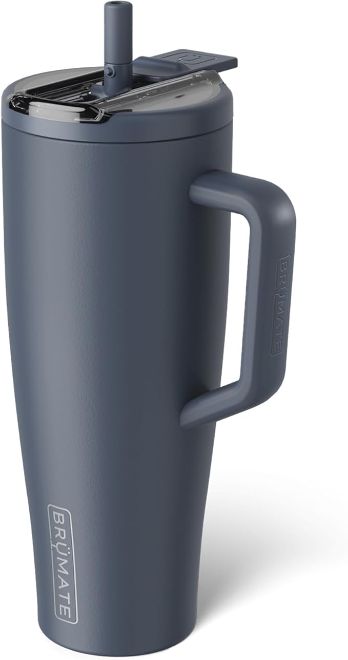 BrÃ¼Mate Era Flip 40oz Tumbler with 100% Leakproof Covered Straw Lid | Hygienic Covered Straw | Insulated Stainless Steel Water Bottle with Handle | Cup Holder Friendly | BPA-Free (Nightfall Blue)
