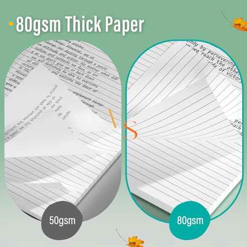 24 Pack Legal Pads 8.5 x 11 Note Pads 8.5 x 11 Inch Notepad 720 Sheets Writing Pads Wide Ruled Lined Paper Pads White Paper Note Pads 8.5 x 11 with 30 Sheets Per Legal Pad for School, Office, Home