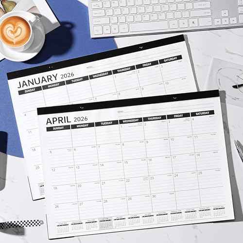 2026 Desk Calendar - 2026 Calendar from January to December 2026, Large Monthly Calendar Planner for Office, School, Home, 17'' x 12''