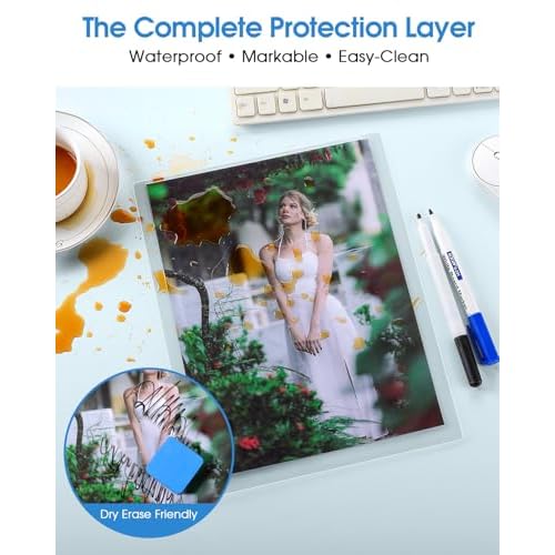 KTRIO 500 Pack Laminating Sheets, Hold 8.5 x 11 Inches, 3 MIL Thermal Laminating Pouches, 9 x 11.5 Laminate Sheets for Laminator, Clear Lamination Sheet Paper, Letter Size, Office School Home Supplies