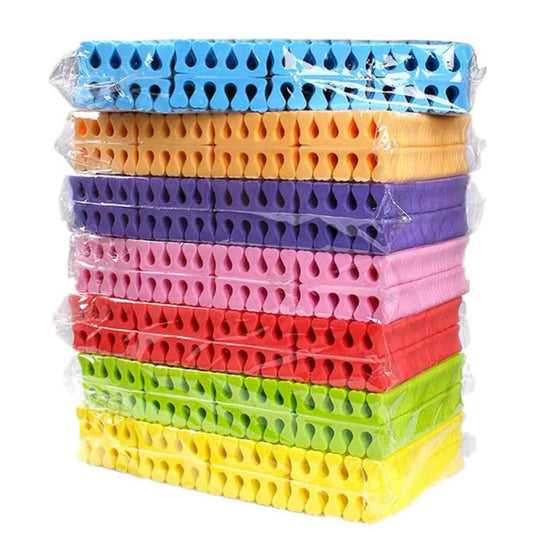 Foam Toe Separators 100 Pairs Comfortable Pedicure Toe Separators Finger Dividers Comfortable Design for Women Men Feet Nail Toenails Art Painting Polish Spa