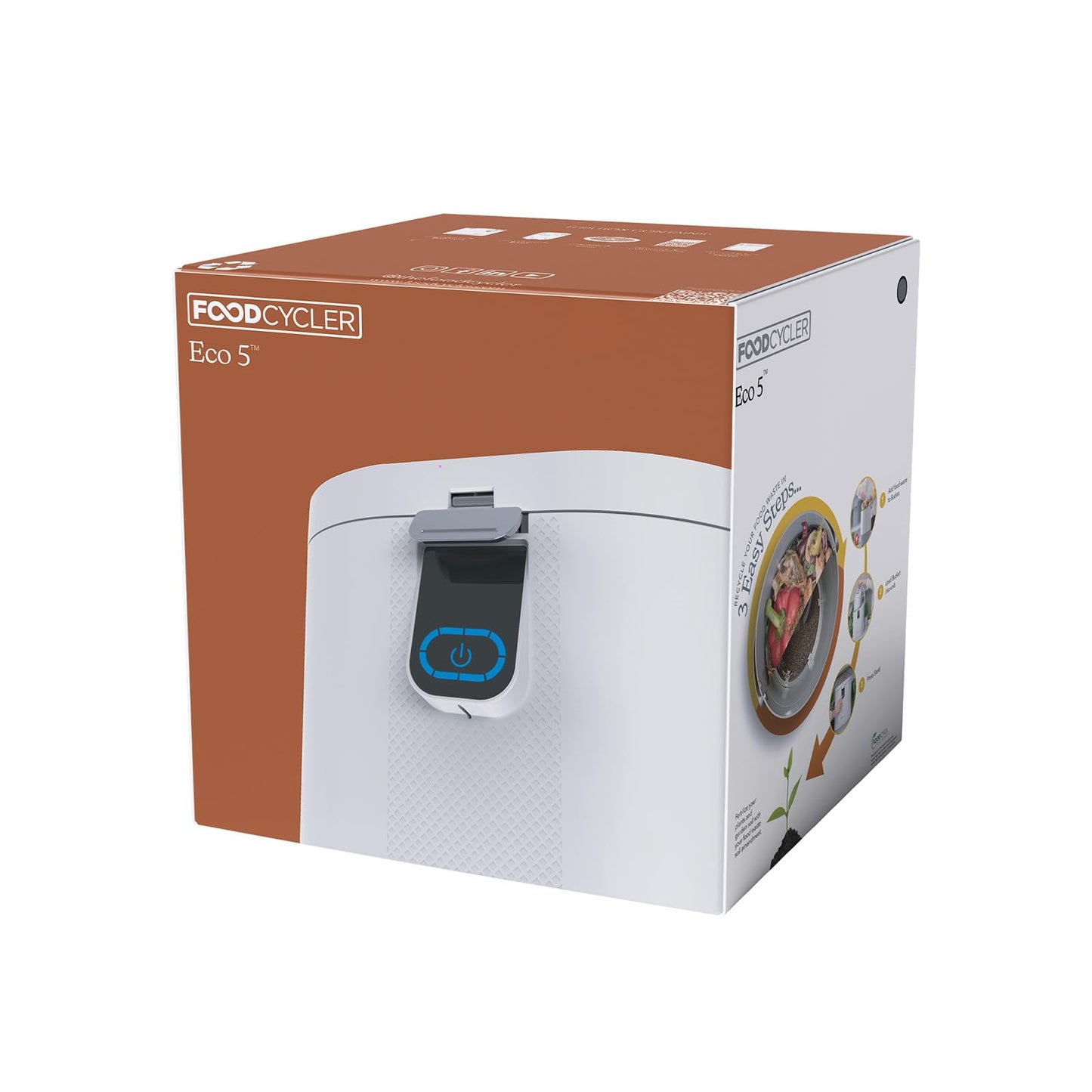 Food Cycler Eco 5 Award-Winning Kitchen Food Recycler | Indoor Composter Bin Alternative | Electric Countertop Food Disposer with Odorless 5L Indoor Food Waste Bin for Easy Waste Management | Grey