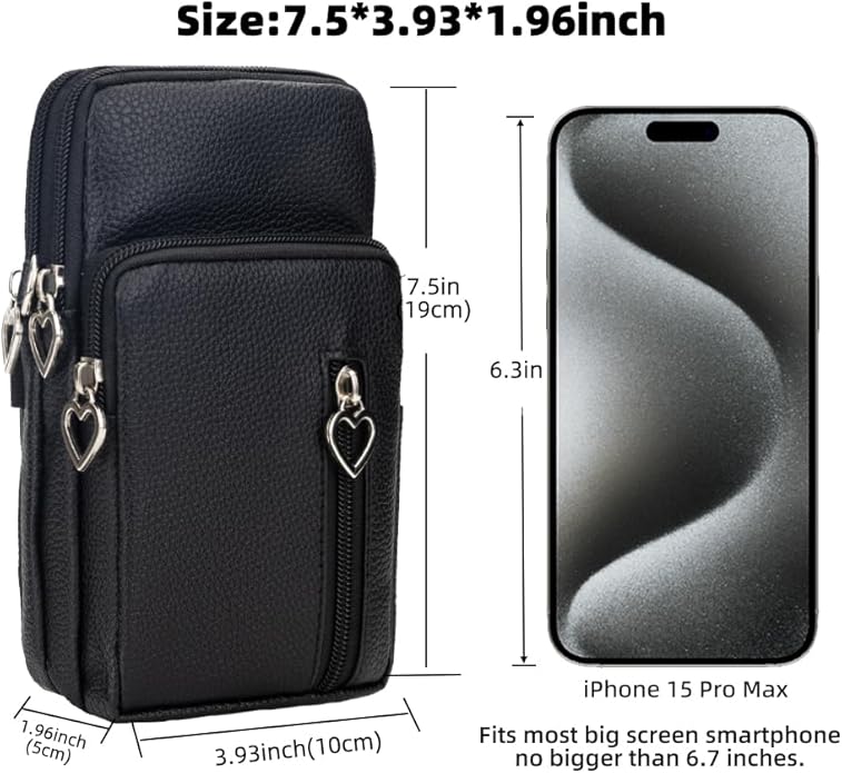 JANKS Small Crossbody Bag for Women - Mini Phone Purses with Crossbody Strap and Wallet - Nylon Arm Bag