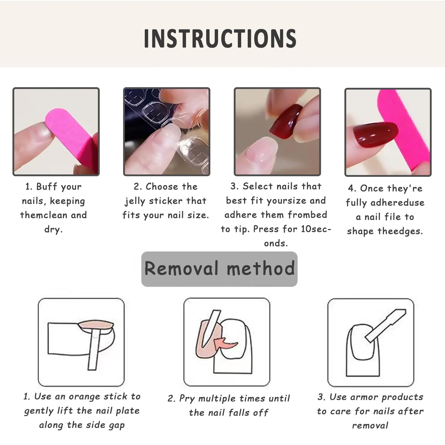 Pink Flower Press on Nails Medium Almond Fake Nails with Pink Tulip Design White French Tip False Nail Spring Full Cover Glossy Stick on Nail For Women Manicure 24 Pcs