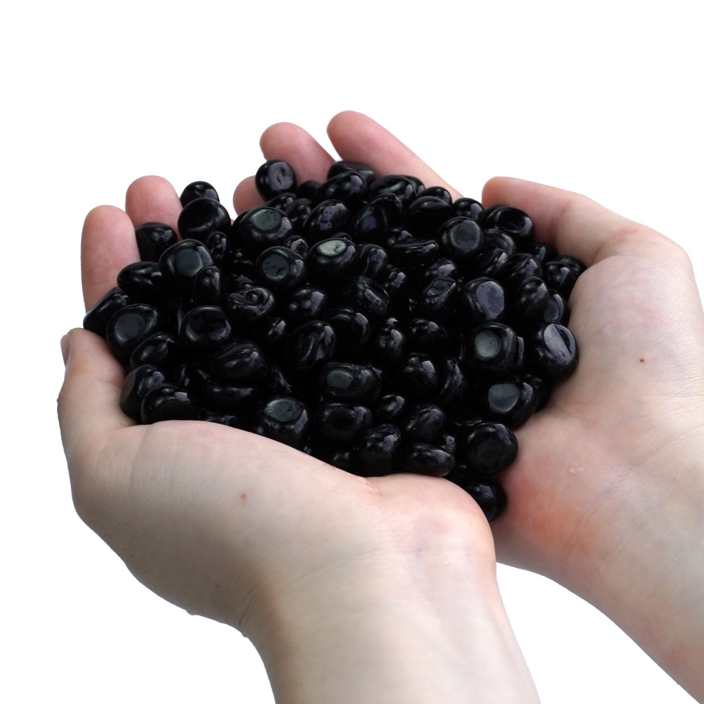 Sisamn 3Lb Black Obsidian Tumbled Stone Chips Crushed Polished Crystal Points Bulk for Jewelry Making,Vase Filler,Reiki Healing Stone, Fish Turtle Tank, Plants Decor