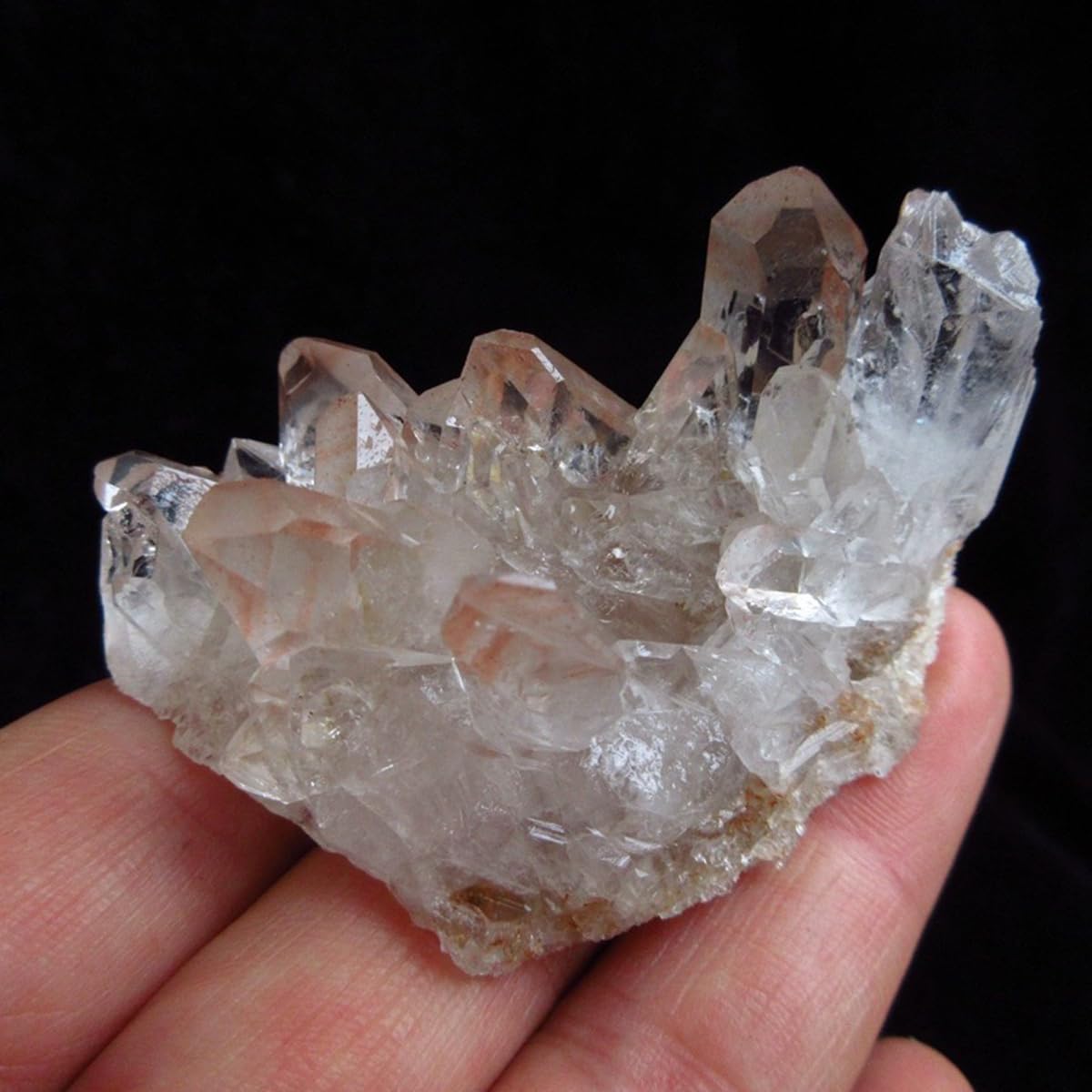Erliway Natural Clear Quartz Crystal Cluster, Clear Quartz April Birthstone, Raw Gemstone Specimen for Birthday Gift Reiki Healing Meditation Home Decor (0.08-0.13lb)