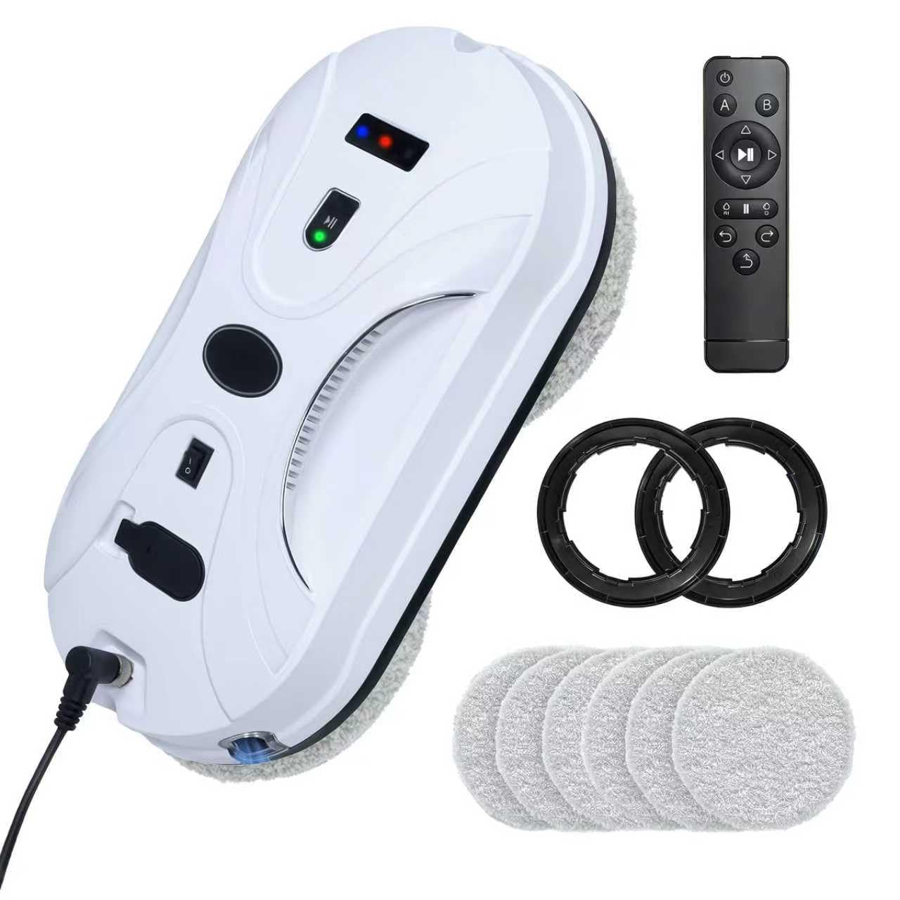 Patiixie Automatic Window Cleaning Robot, Window Cleaner Robot Auto Dual Spray, 2026 Model Robot Limpia Vidrios AI Path Planning, 3000Pa Suction, Remote Control, Edge Detection for Streak-Free Glass