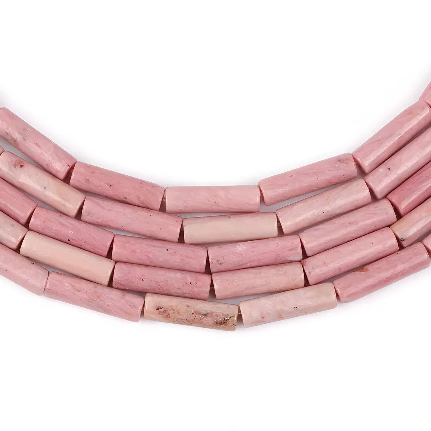 HAAMIIQII Natural Pink Rhodochrosite Tube Beads 13x4mm Column Stone Cylinder Gemstone Loose Beads for Jewelry Making Strand 15 Inch (28-29pcs)