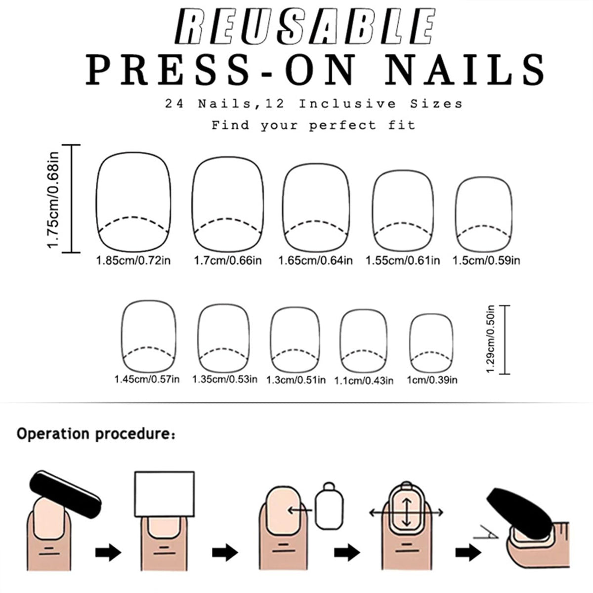 Tyuimhx Blue Flowers Press on Nails Square Short Fake Nails Spring Light Blue False Nail Glossy Full Cover Stick on Nail for Women 24Pcs