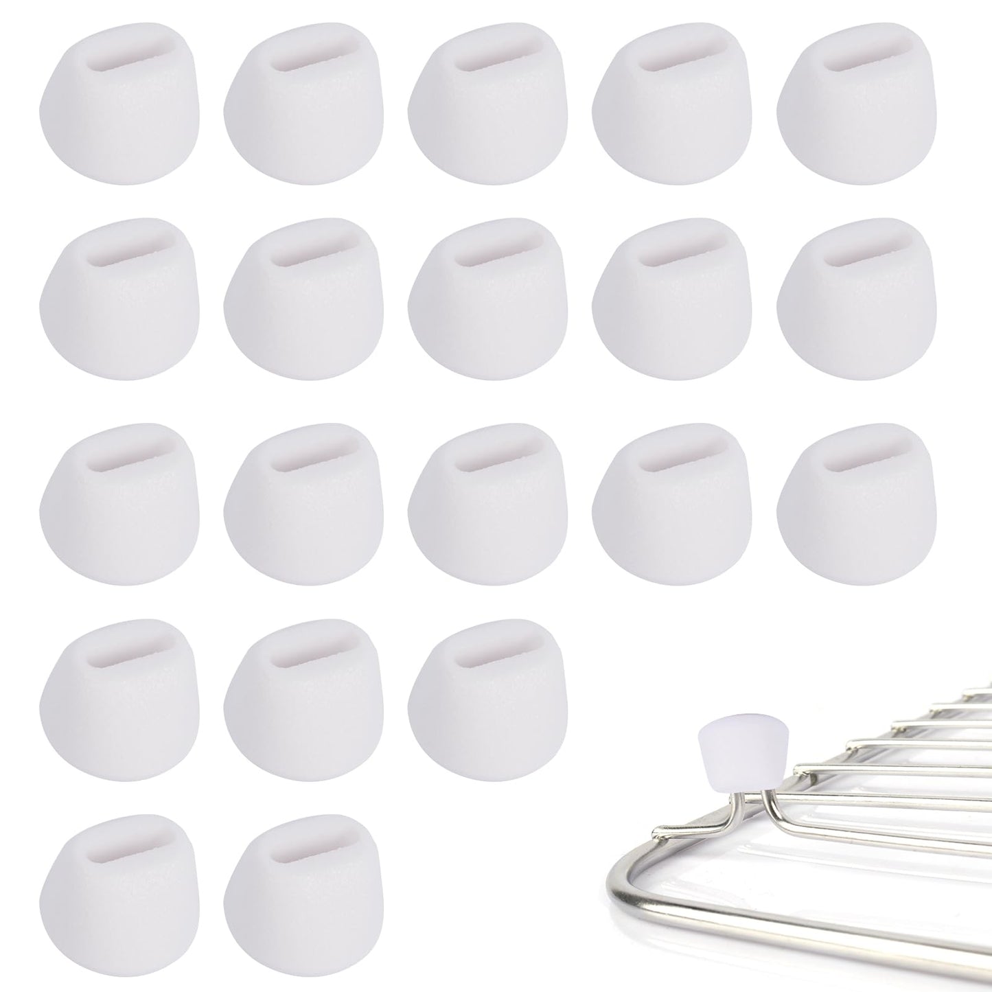 Sink Rack Feet 84544-0 For Kohler Part 84544-0 Kitchen Sink Rack Feet White 20 Pack