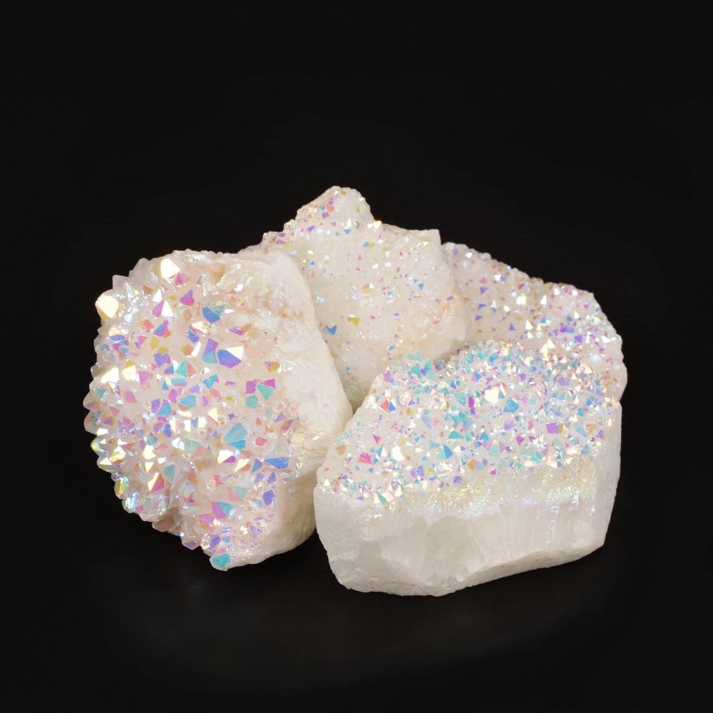 1/2LB Large Aqua Aura Drusy Crystal Natural Crystal Healing Raw Stones Rock Collection