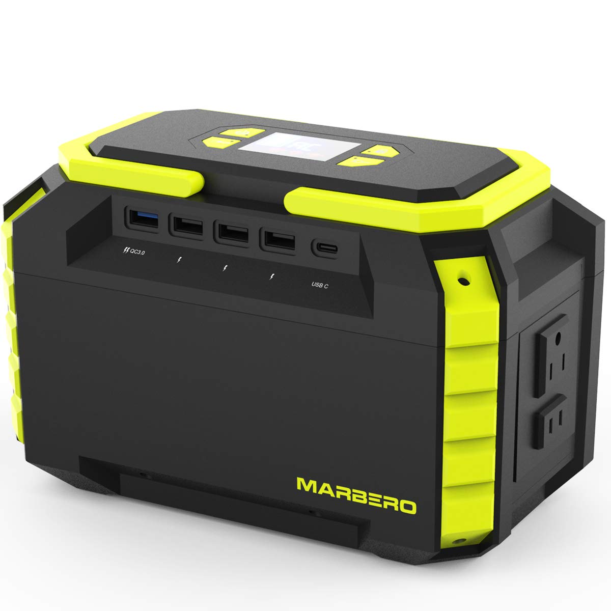 MARBERO 222Wh Portable Power Station 200W Solar Generator 60000mAh Power Bank with AC Outlet 110V 200W DC USB LED Flashlights Lithium Battery Power Supply for CPAP Camping Backup Emergency Home
