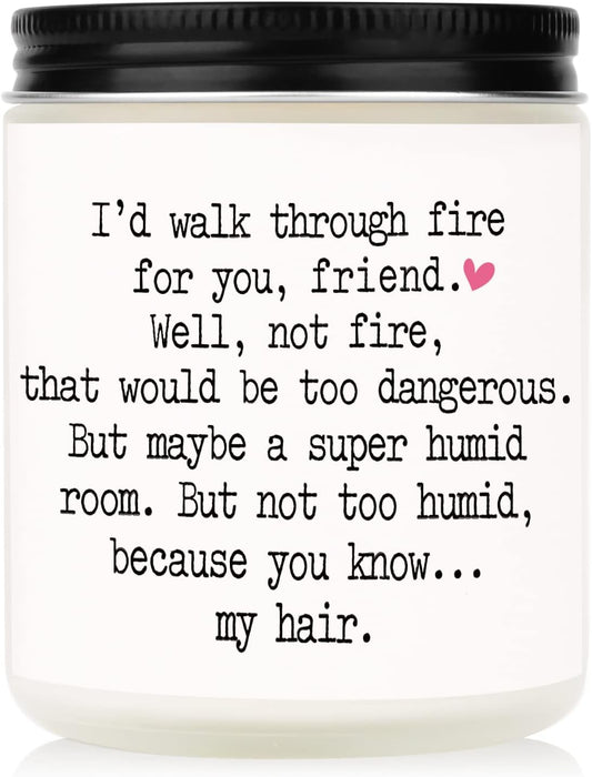 Niyewsor Best Friends Birthday Gifts for Women, Mothers Day Gifts for Friends, Friendship Gift for Women, Funny Bestie Candle for Soul Sister, BFF, Hair Stylist, Handmade,7oz