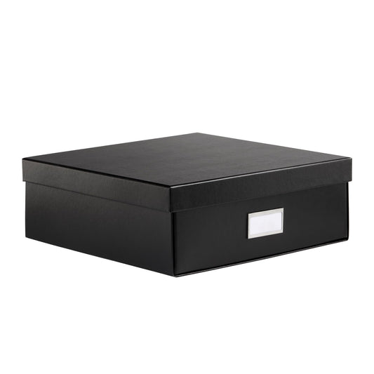 Oxford Keepsake Box, Protective Storage Box, Home and Office Organizer, Photo Storage Box, Souvenir Organizer, Medium, 12" x 12" x 4 1/4" (41788)