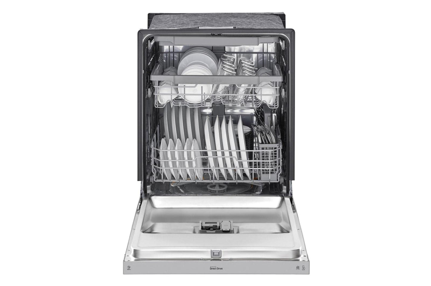 LG 24″ QuadWash™ Front Control Built‑in Dishwasher LDFN4542S – EasyRack™ Plus, 3rd Rack, Fingerprint‑Resistant Stainless Steel