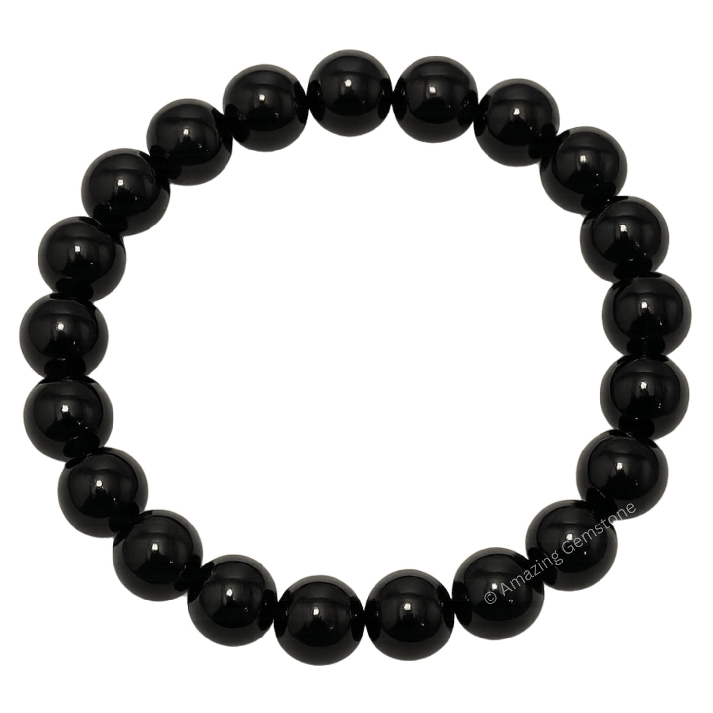Amazing Gemstone Crystal Bracelet for Women Men's Gifts - Protection Healing Crystal Bracelet - 8mm Gemstone Beaded Stretchable Bracelet Pulseras Para Hombres Mujer Stocking Stuffers Mothers Day Gift (Black Obsidian)