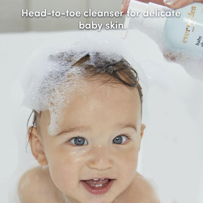 Evereden Baby Shampoo & Body Wash 2-in-1, 8.5 fl oz | Gentle, Non-Toxic, Fragrance-Free, Hydrating Formula for Sensitive Skin