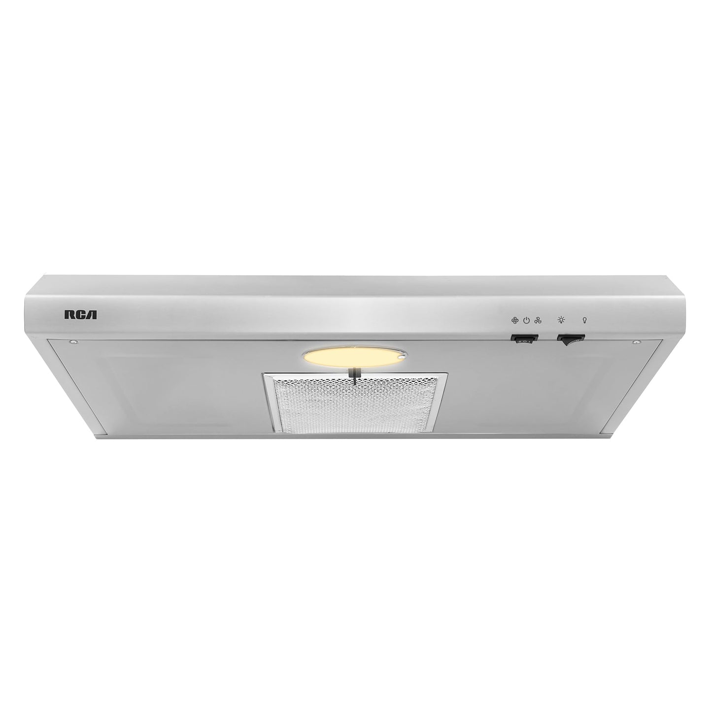 RCA R-RHUCC30SSS 30 in. Century Collection Ductless Under Cabinet Range Hood, Reusable Filter, Rocker Switch, Light, Stainless Steel