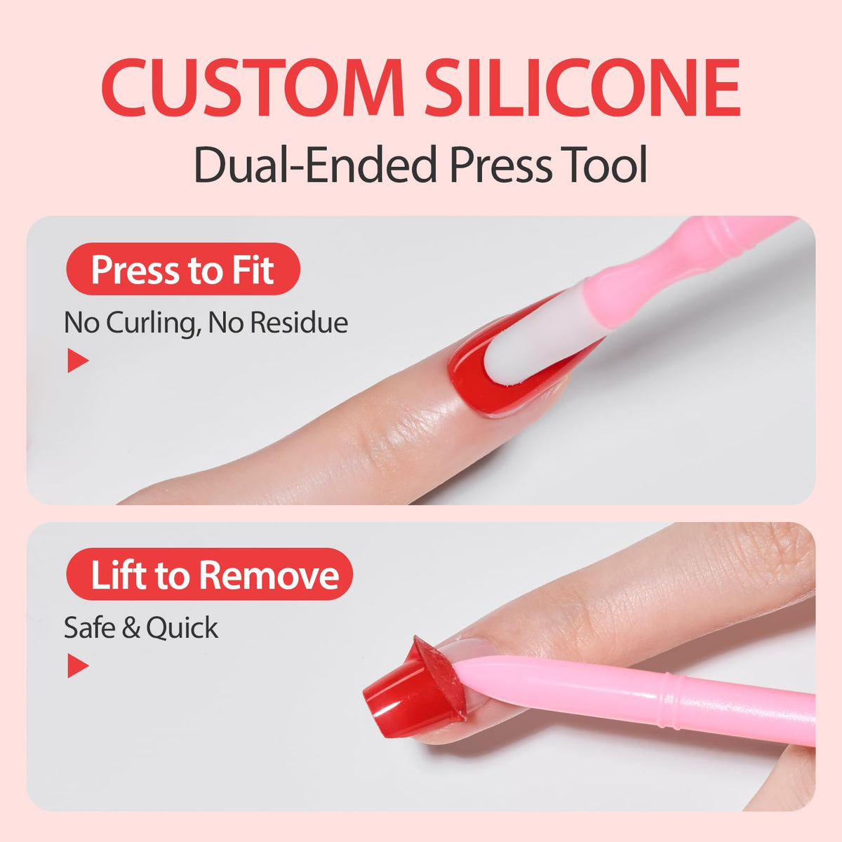 Makartt Semi Cured Gel Nail Strips Kit – 2 Hand Sets + 1 Toe Set, Real Gel, Hema & TPO Free, 16 Sizes Anti-Lift Fit, UV Required, Long Wear, Dual-Ended Tool & Prep Kit (Classic Red)