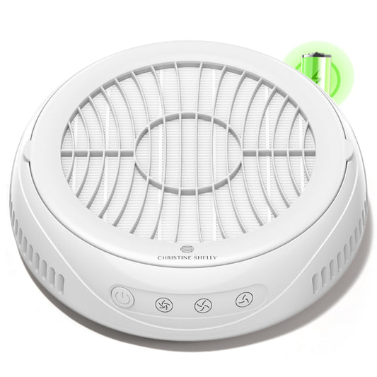 CHRISTINE SHELLY Nail Dust Collector, Rechargeable Dust Collector Nail Tech, Powerful Vacuum Fan Vent Dust Collector Extractor Dust Suction Machine for Acrylic Nails Polishing, Nail Salon&Home