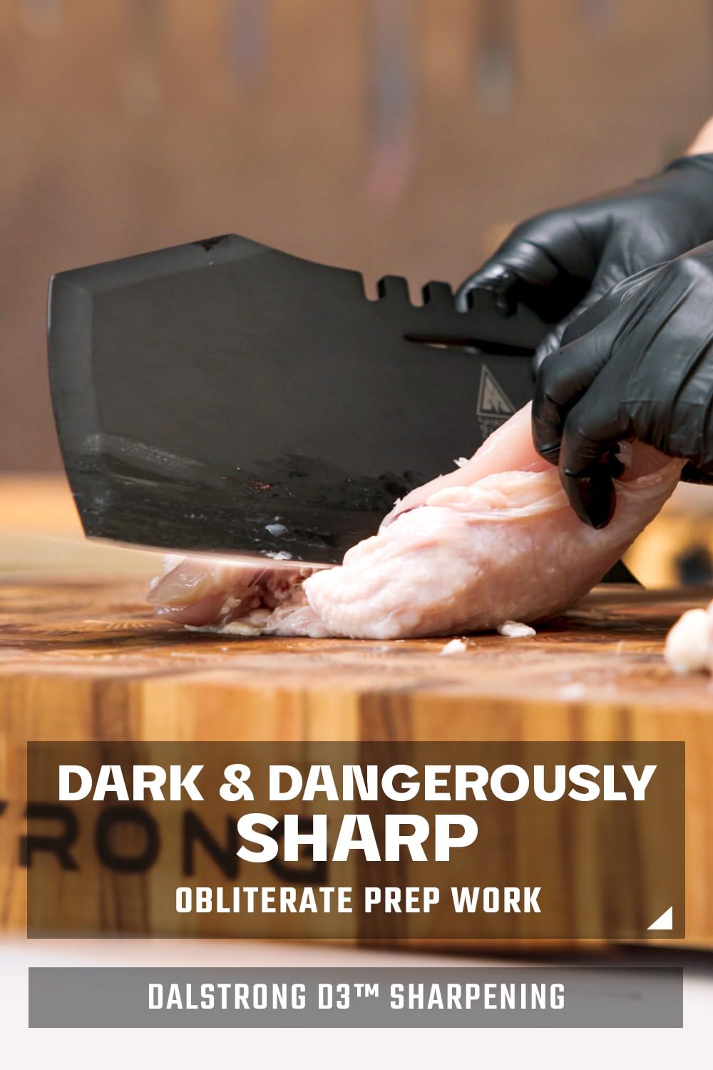 Dalstrong Massive Meat Cleaver Knife-9"-Obliterator-Shadow Black Series-Titanium Nitride Coated-High Carbon Steel-Heavy Duty Gift-Razor Sharp-w/Sheath-NSF Certified