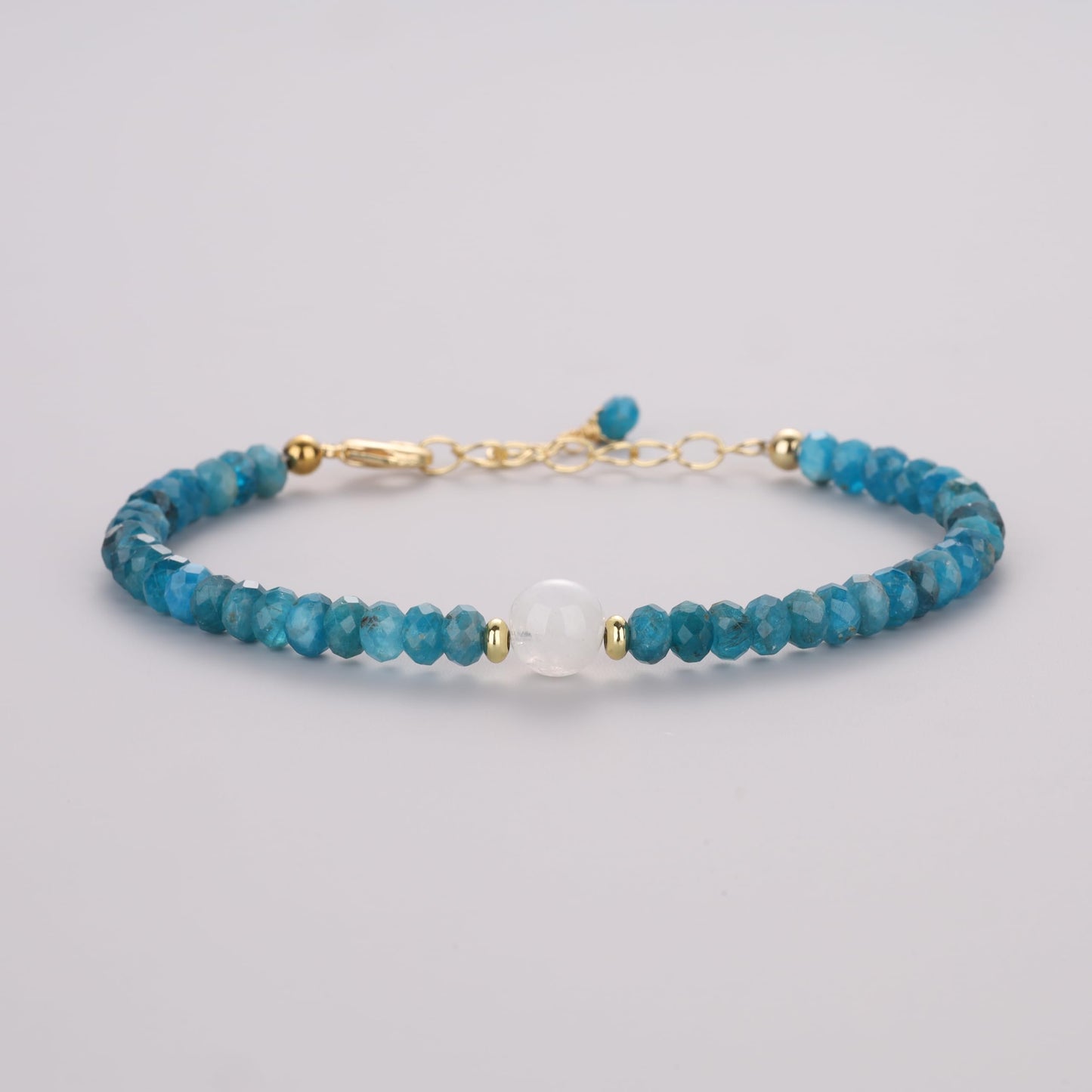 COAI Apatite Bracelet Moonstone Healing Crystal Bracelet for Women