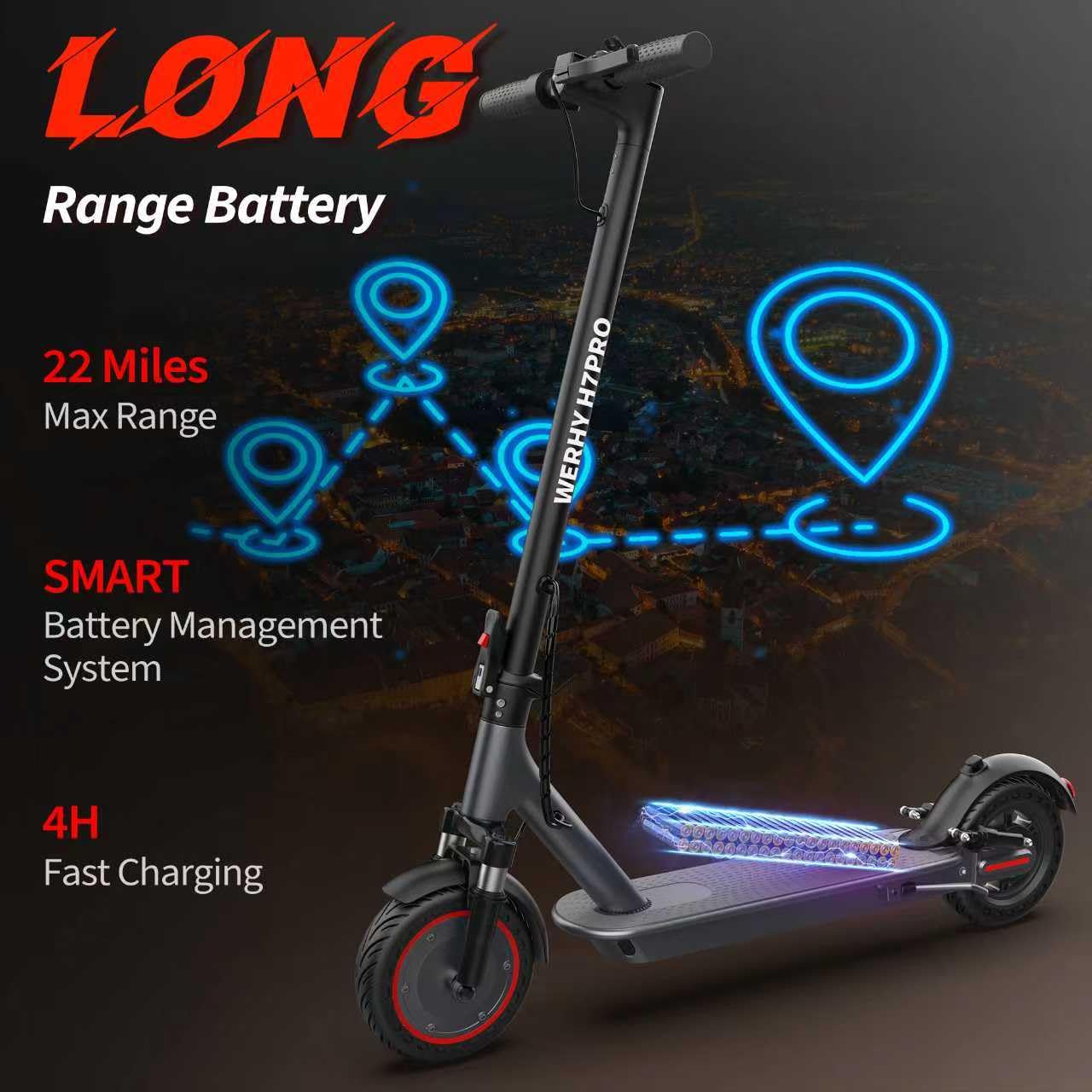 Electric Scooter, Powerful 500/350W Motor, 10"/8.5" Tire, Top Speed 19 MPH, 23/20/16 Miles Max Range, Folding Escooter for Adults & Teens with Smart APP, Digital Display, Cruise Control, Suspension