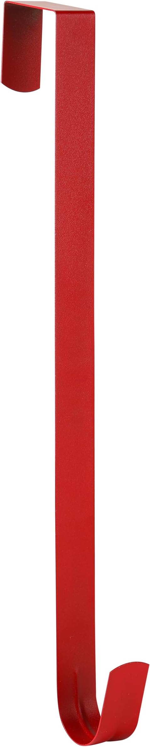 Wreath Hanger for Front Door, Slim Over The Door Hook, Easy to Use and Reusable Holiday Wreath Holder for Christmas, Thanksgiving, Halloween and Daily DÃ©cor (15" Red, 1)