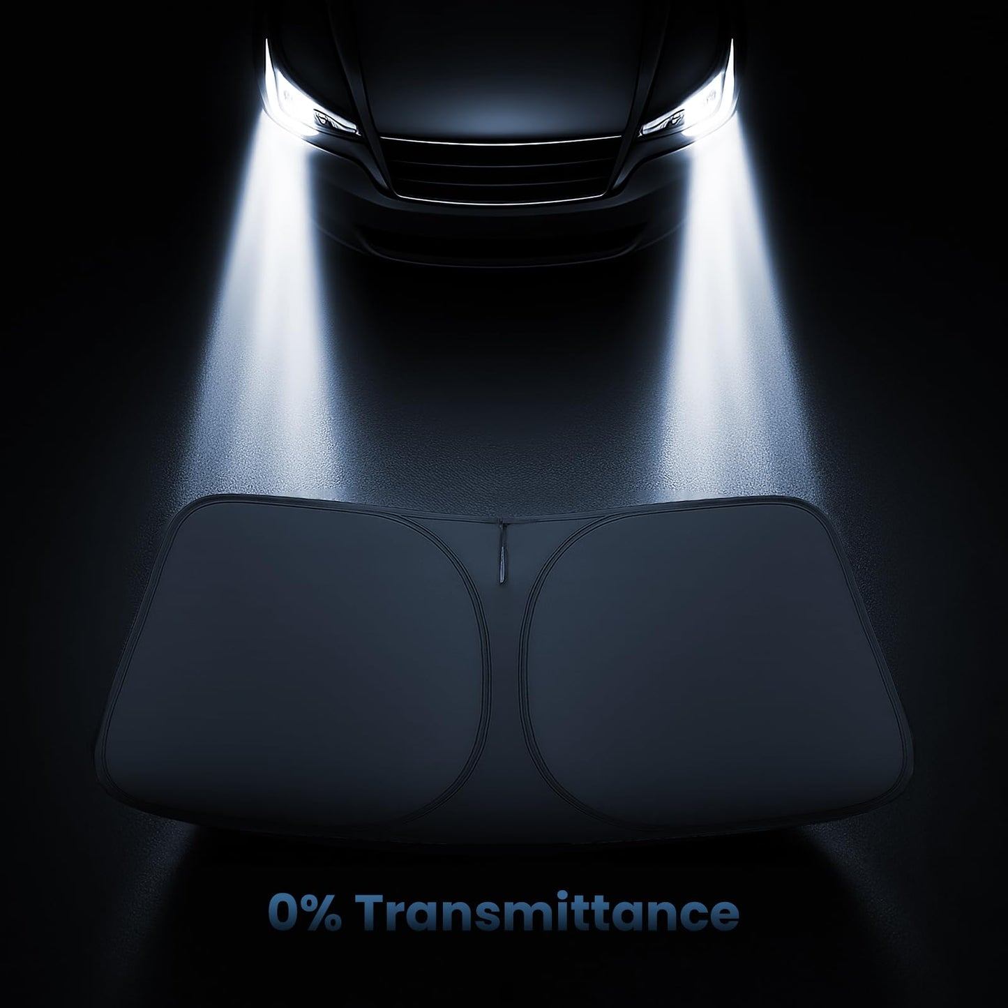 Windshield Sunshade for Ford Transit 2015-2026 Wagon XL/XLT, Cargo, Connect Van XL – Upgraded Double-Layer Design, Mirror Cut-Out, Blocks 99% UV Rays, Easy-Fold Ford Transit Windshield Sun Shade