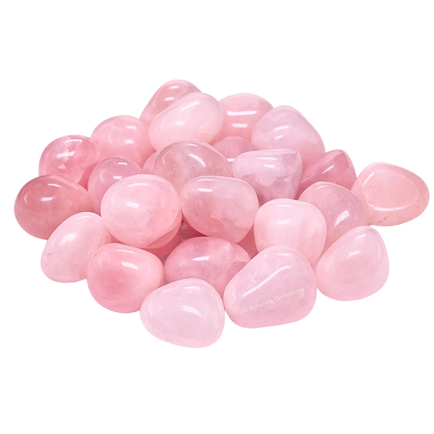 Amazing Gemstone Rose Quartz Crystal Tumbled Stones Polished Rocks - Natural Gem Stones for Healing - DIY Crystals for Protection (1 Piece)