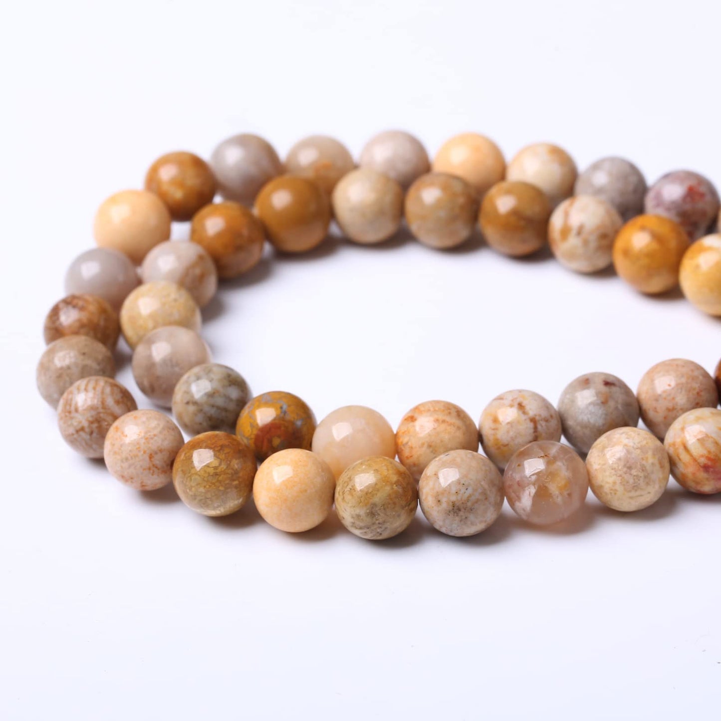 45PCS 8MM Natural Coral Jade Stone Beads Energy Healing Beads for DIY Jewelry Bracelet Necklace Making for Jewelry Making15Inch