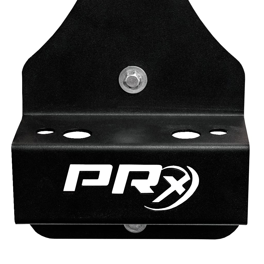 PRx Performance Wall Mounted Spotter Arm Storage - Fits 5/8" & 1"" Holes - Steel Weight Catches for 2x3 & 3x3 Squat Rack - Space-Saving Home Garage Gym Equipment - Accessories for Men - USA Made- Black"