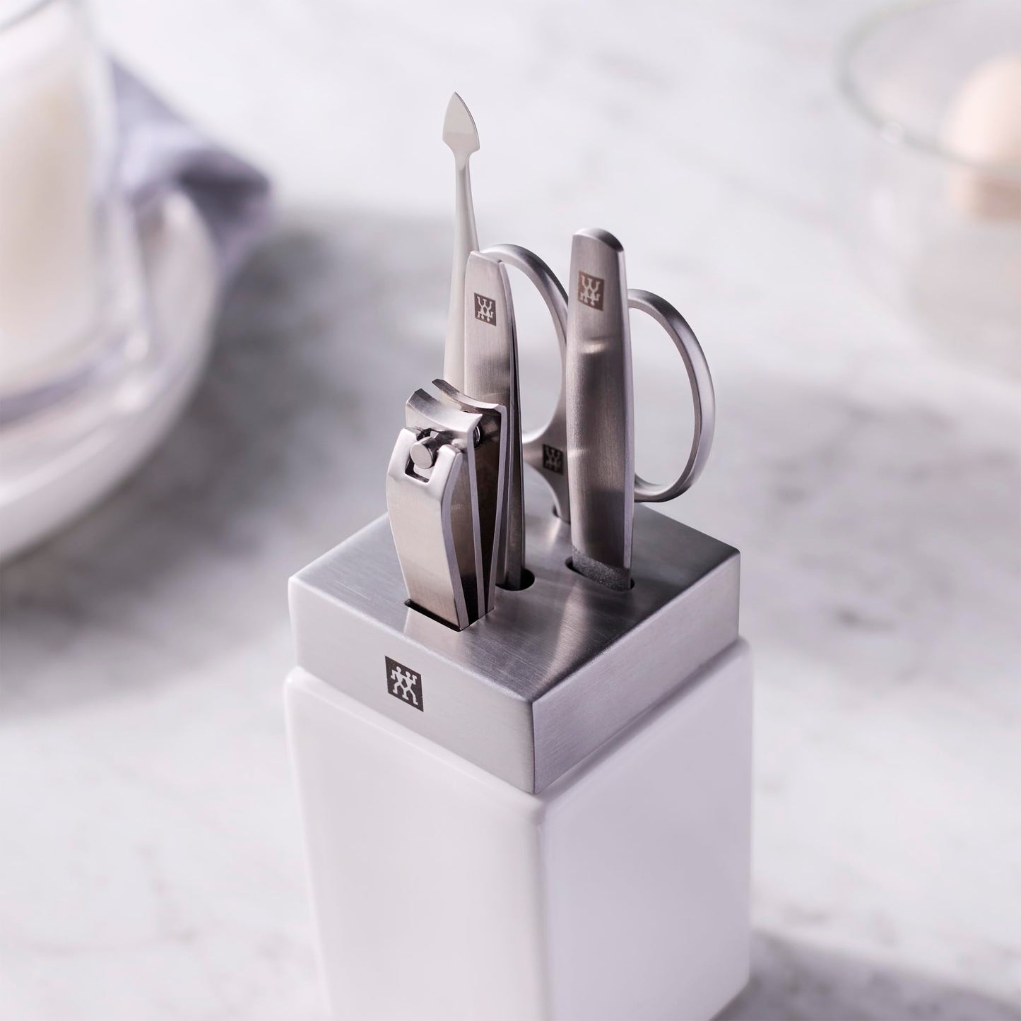 ZWILLING Beauty Premium 6-pc White Ceramic Bath Station set