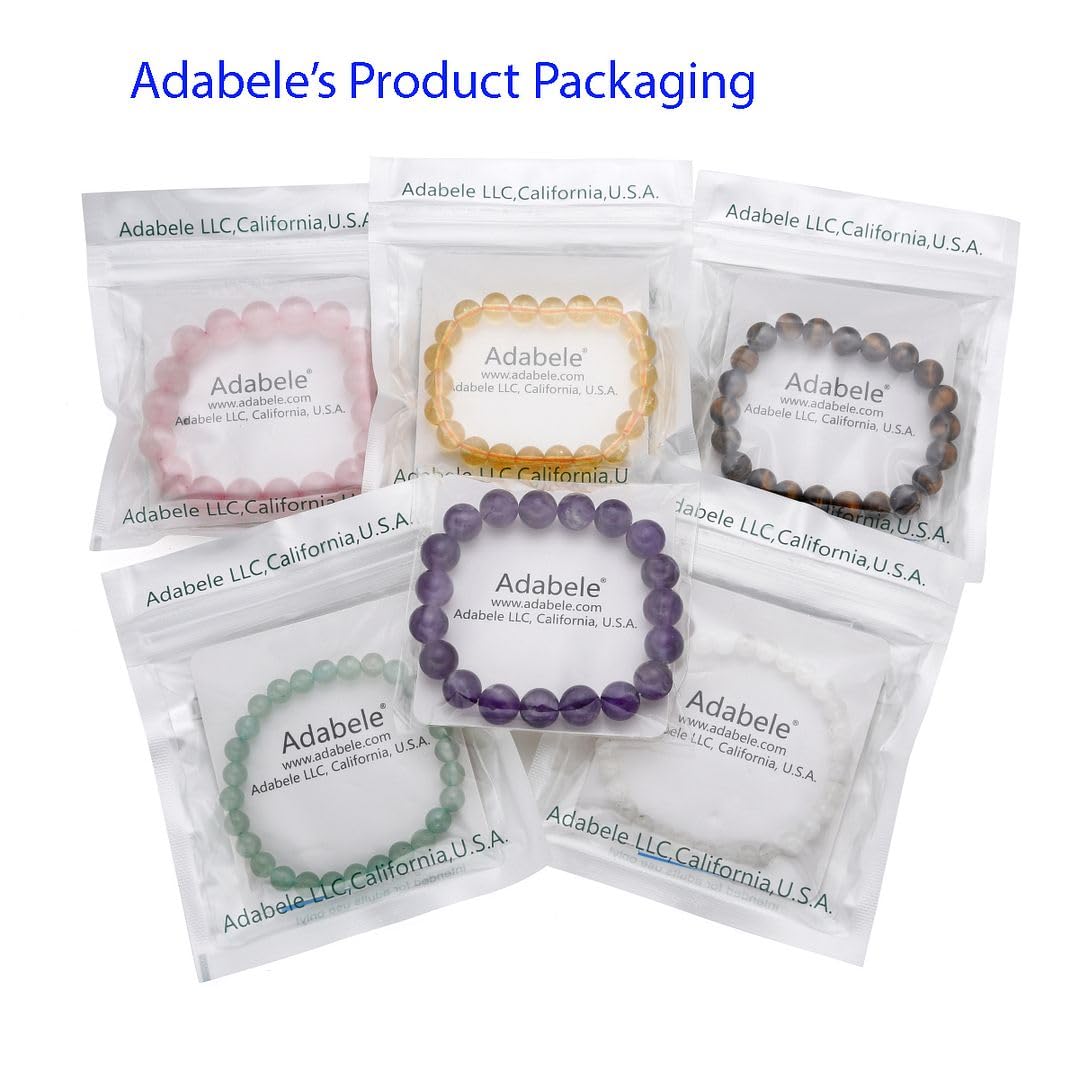 Adabele Real Natural Red Tiger Eye Gemstone Beaded Bracelet 7.5 inch Stretch Chakra Healing Crystal Stone Jewelry Women Mom Gift (Unisex) GB8-B43
