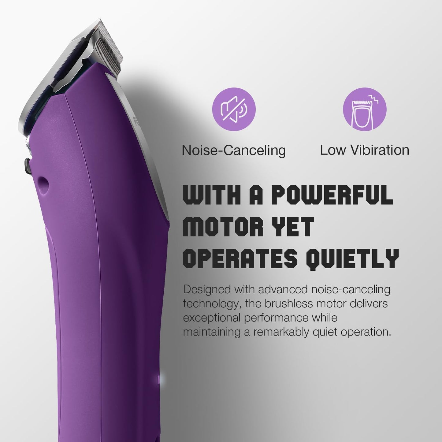 FuzzyFix Professional Dog Clippers for Grooming - 2 Speed Pet Grooming Kit for Thick Curly Matted Coats - Low Noise Heavy Duty Cordless Hair Trimmer with Detachable Metal Blade