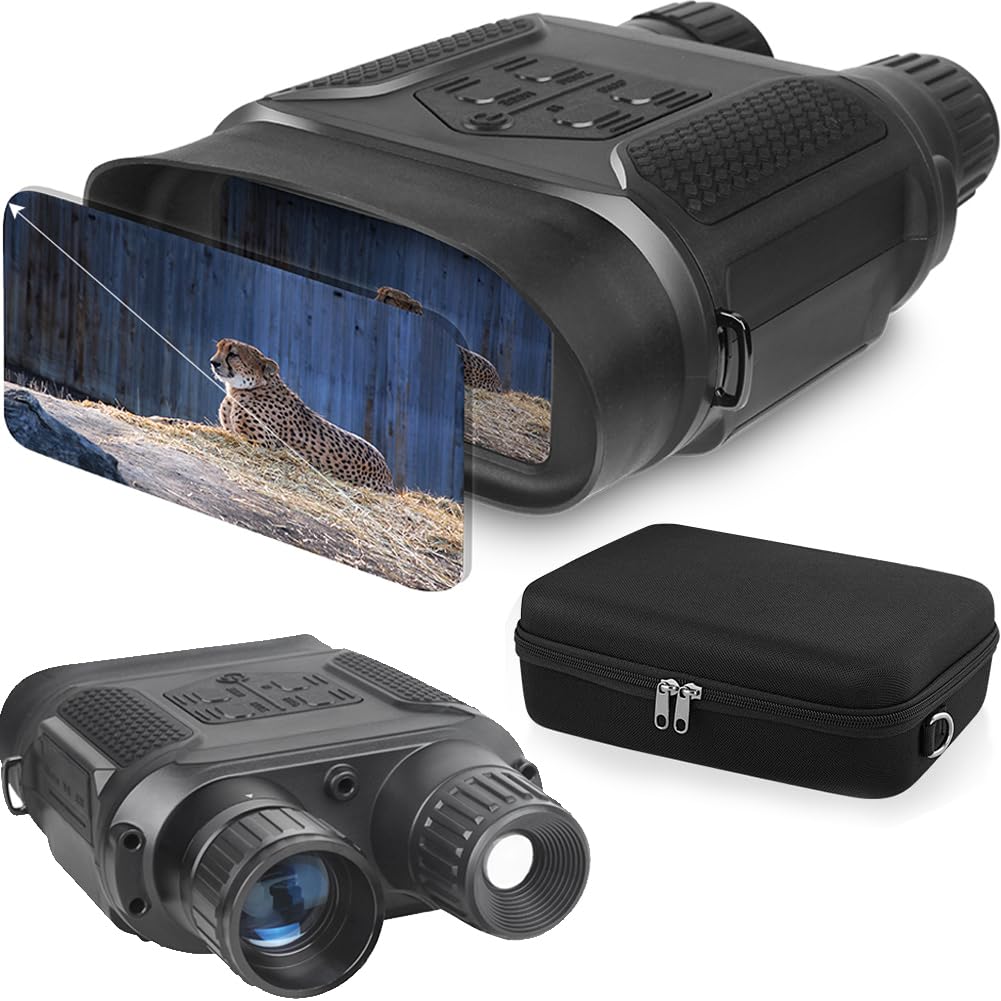 Bestguarder Digital Night Vision Binoculars Day Night use with Camera & Camcorder Function Takes Photo & Video from 400m/1300ft for Camping Farm Monitor Night Vision Goggles