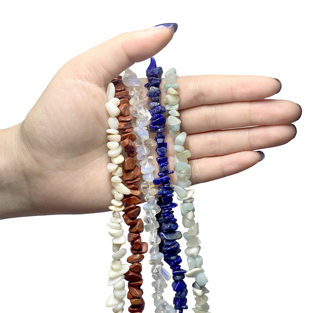 31 inches Chip Stone Loose Gemstones Beads Drilled Strand for Jewelry Making (Mookaite Jasper)