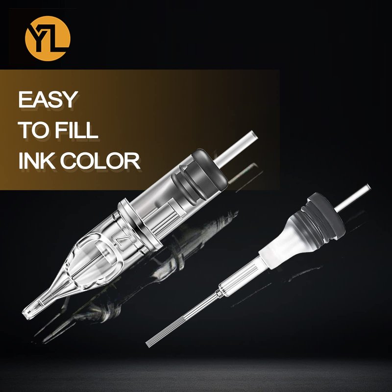 Tattoo Needles Cartridges - Yuelong 40pcs Tattoo Cartridges Needles Mixed Round Liner Shader Magnum 3RL 5RL 7RL 9RL 7RS 9RS 7RM 9RM Assorted Needles with Membrane for Tattoo Artist