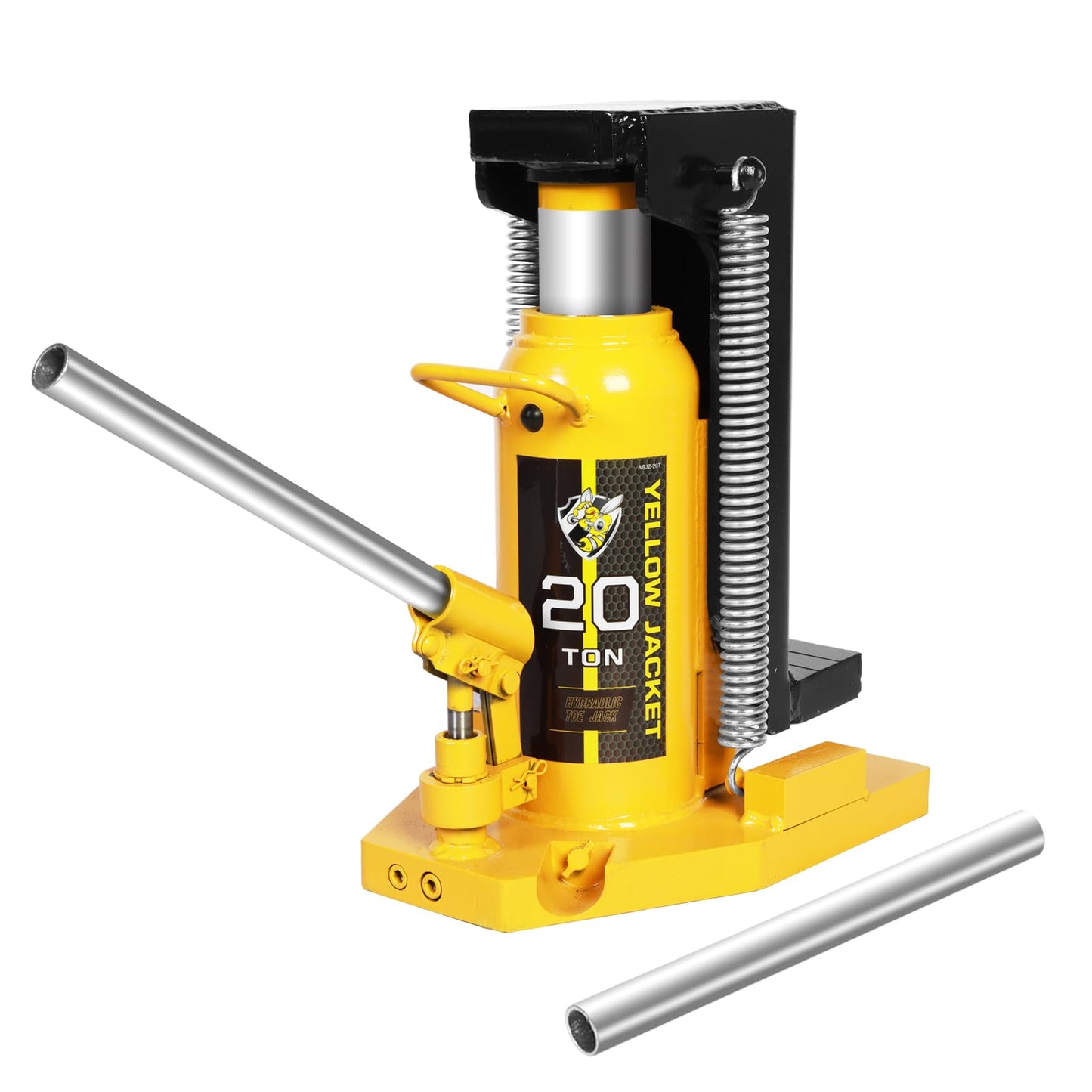 YELLOW JACKET Toe Jack 10 Ton Toe/ 20 Ton Top Capacity Hydraulic Machine Jack Lift,Air Hydraulic Claw Jack for Car Repair,Machinery,Industry Equipment