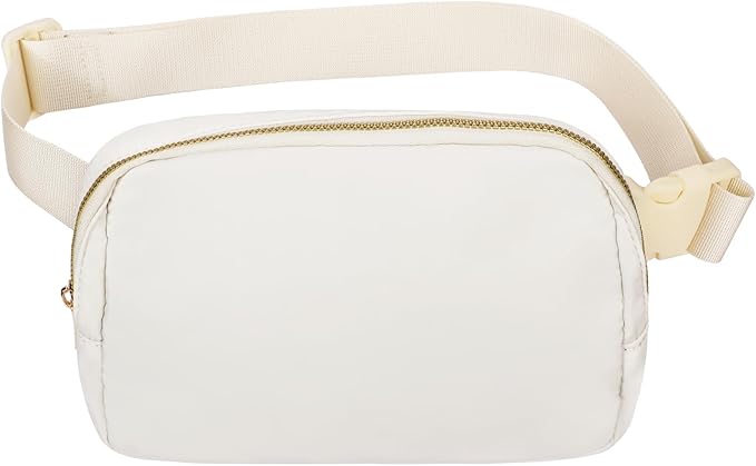 VOROLO Fanny Pack For Women And Men Crossbody Bag Belt Bag with Adjustable Strap Graduation Gifts Off White