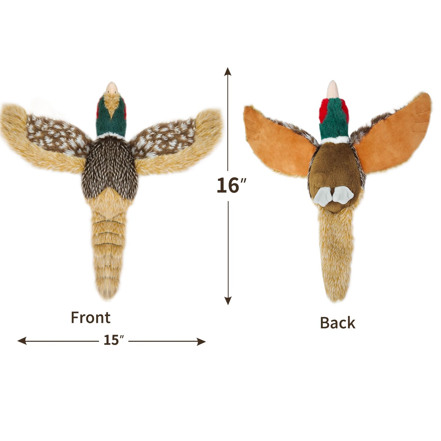 okegztoa Dog Toys Interactive Pheasant Toy Puzzle and Squeaky, Suitable for Small Medium and Large Dogs Bird Toys, Stuffed Animal Toys for Dog, Plush Toy for Dogs