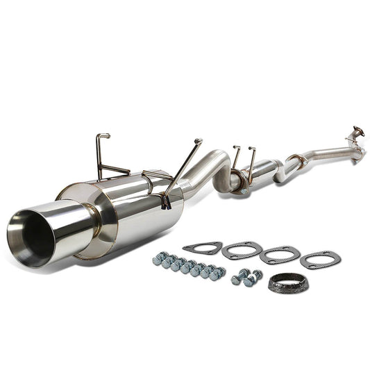 DNA MOTORING CBE-HC01DX-NRT Muffler CatBack Exhaust System [Compatible with 01-05 Honda Civic DX LX 2DR/4DR]