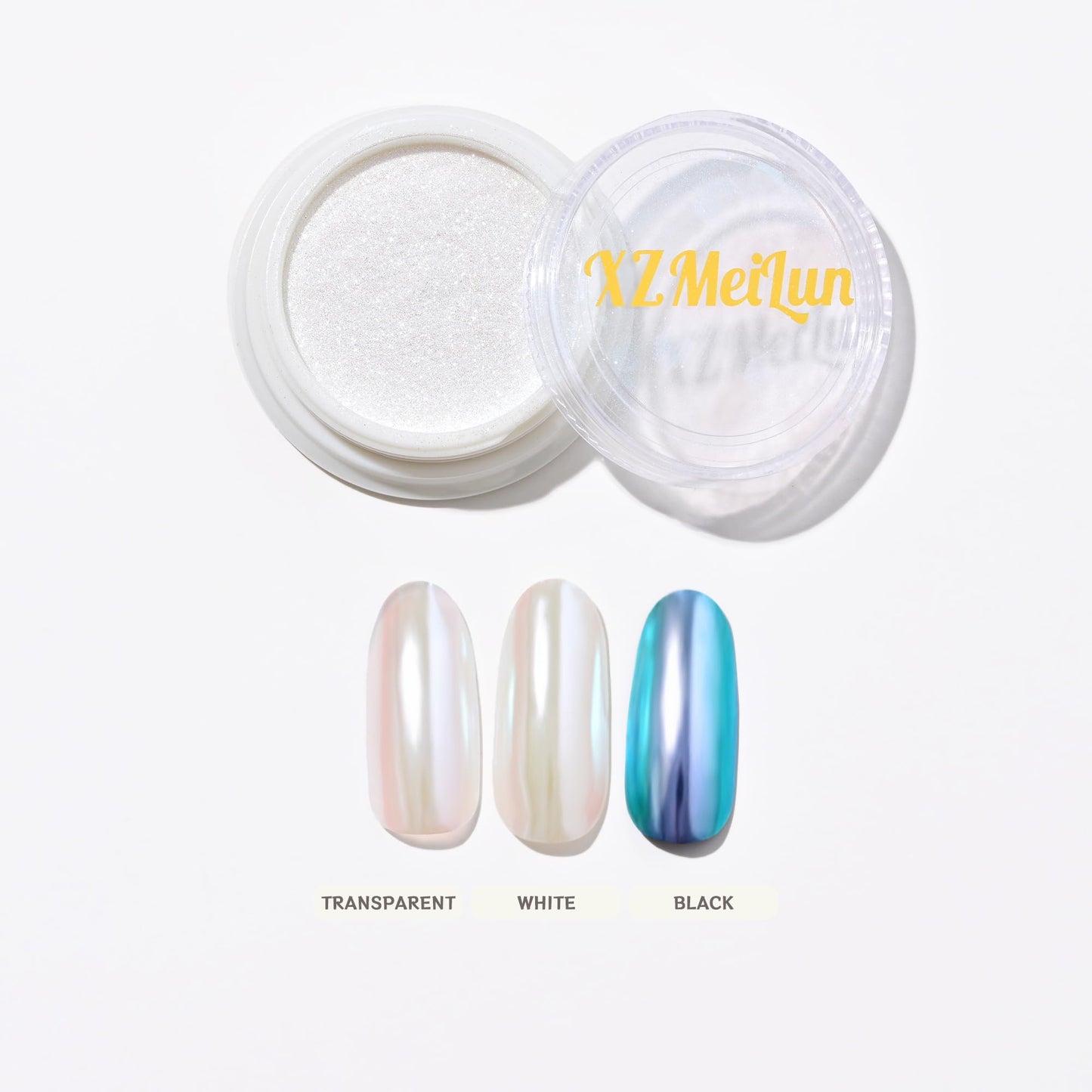 XZMeiLun Chameleon Chrome Nail Powder, Big-Capacity 0.8g Aurora Green Turns Silver Mermaid Aurora Powder Pigment Pearlescent Nail Art Glitter Decoration, Can mixed With Builder Gel Nail Polish For Use