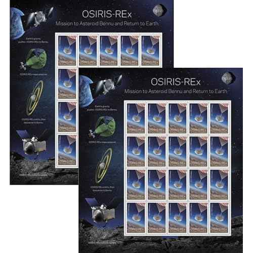 Osiris-REx Mission to Asteroid Bennu and Return to Earth (2 Sheets of 20) Forever Postage Stamps 2023 Scott 5820