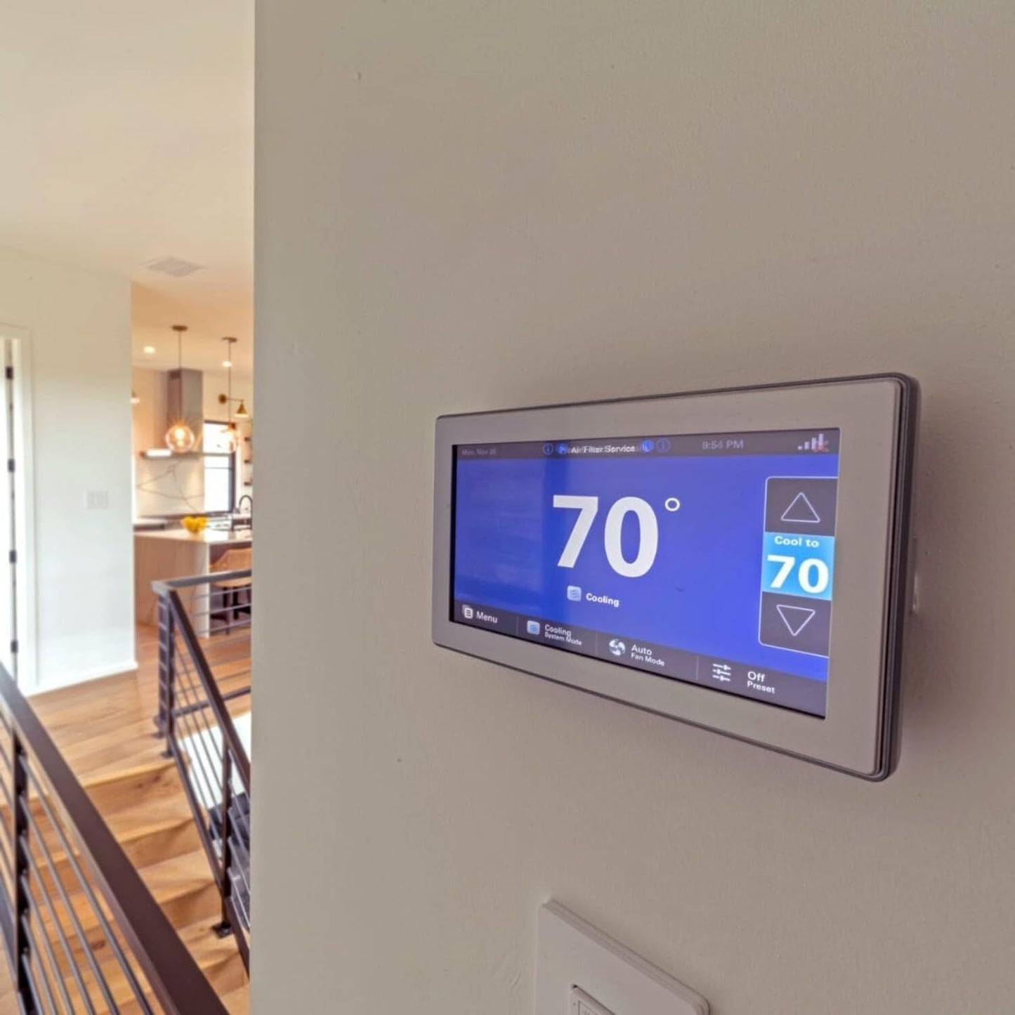 Trane XL1050 ComfortLink Wi-Fi Smart Thermostat – Model TZON1050AC52ZC Built-in Humidity Sensor with Zoning Control & 7" high Definition Color Touchscreen Compatible with Variable Speed Systems