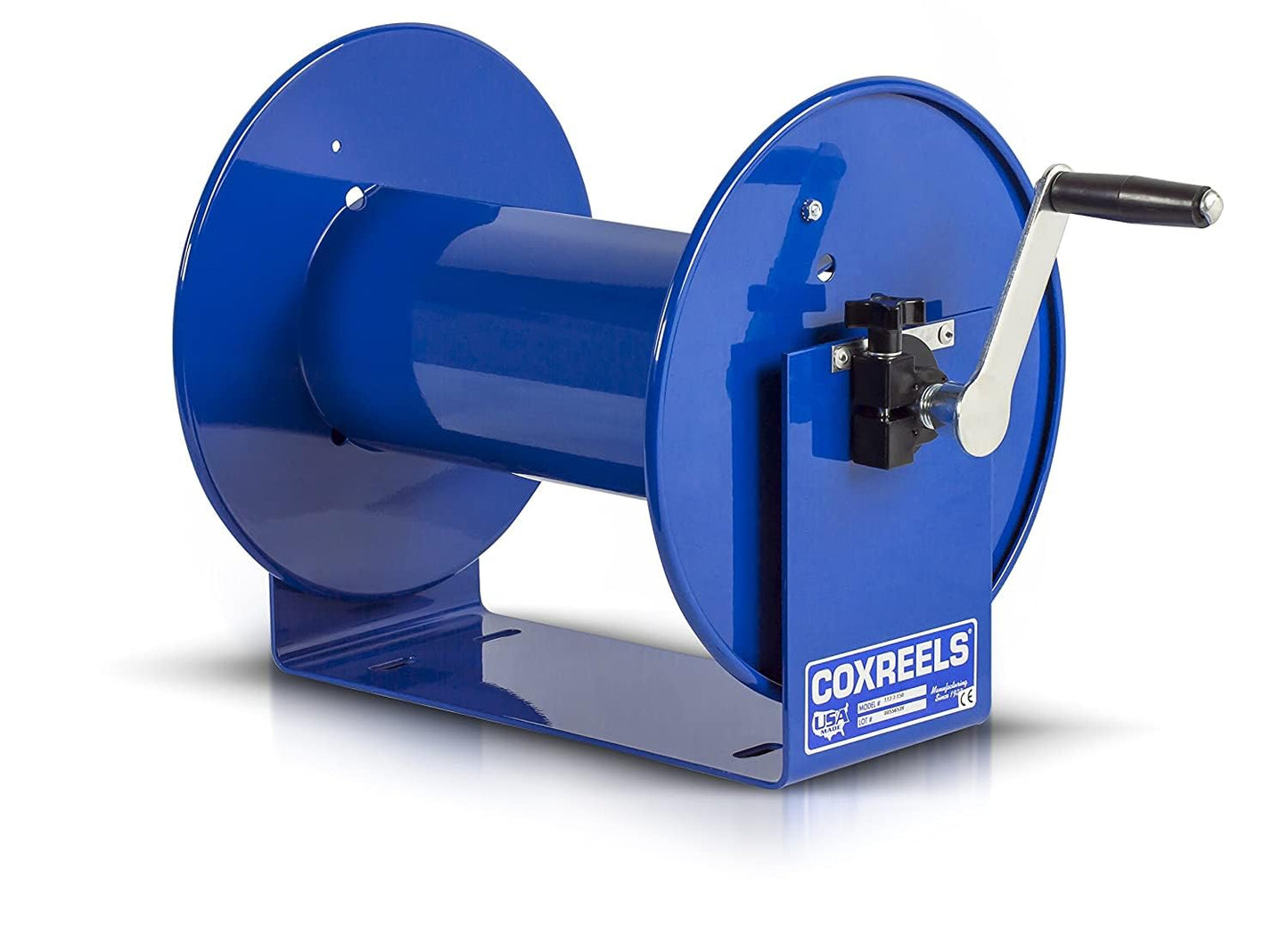 Coxreels 112-4-75 Compact Manual Crank Steel Hose Reel - 4,000 PSI - Holds ½” x 75' Length Hose - Perfect for Air Compressor, Garden, Pressure Washer, Electric Hoses (Hose Not Included) Made in USA