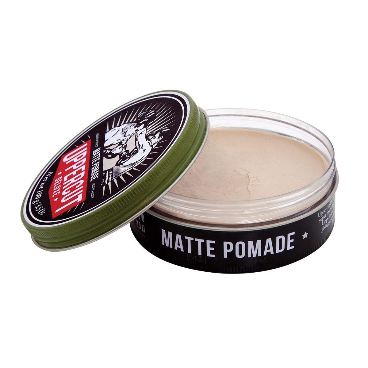 UPPERCUT DELUXE Matte Pomade for Men – Medium Hold, No Shine, Water-Based Hair Styling Cream, Easy Wash Out, Natural Matte Finish, 3.5 oz / 100 g