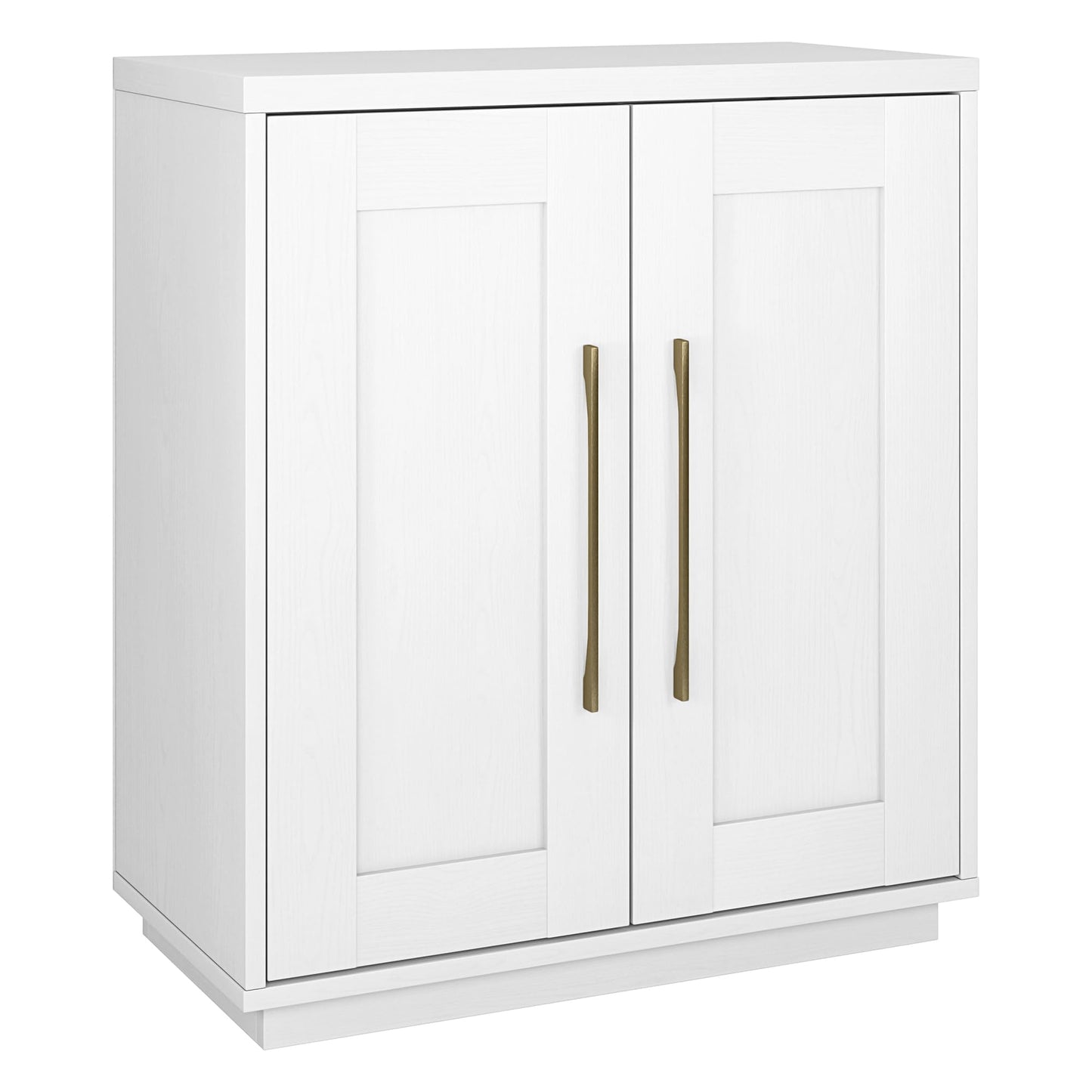 Henn&Hart 28" Accent Cabinet, Modern Sideboard Buffet Cabinet with 2 Panel Doors, an Adjustable Shelf and Cable Management Cut-Out for Living Room, Dining Room, Bedroom or Entryway, White