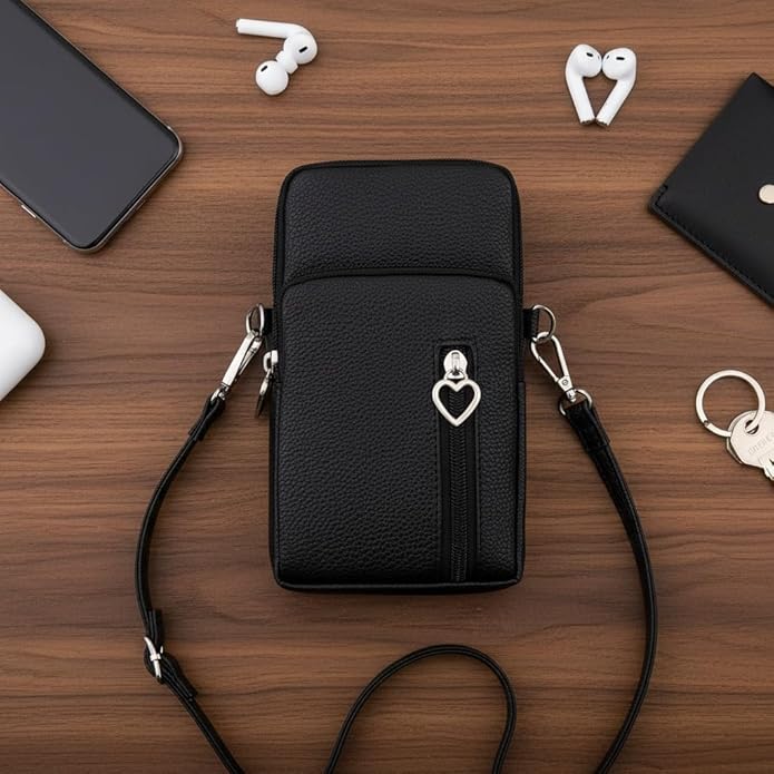 JANKS Small Crossbody Bag for Women - Mini Phone Purses with Crossbody Strap and Wallet - Nylon Arm Bag